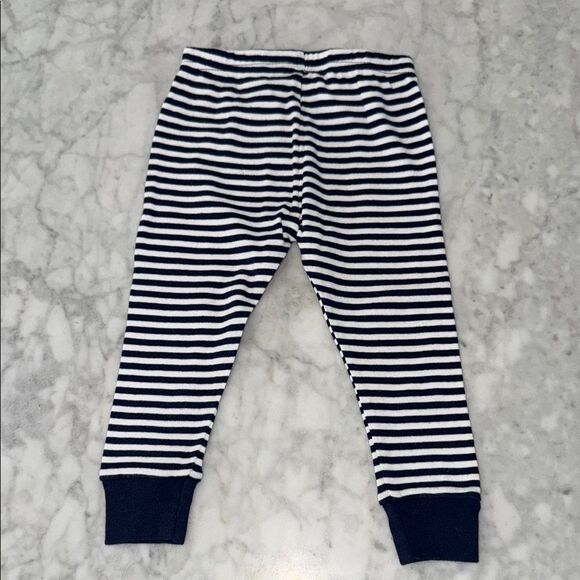 Carter’s Navy Pajama Set with Striped Pants 18M - Picture 3 of 5